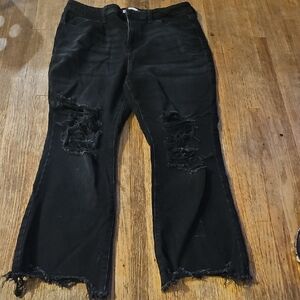 Black Distressed Jeans